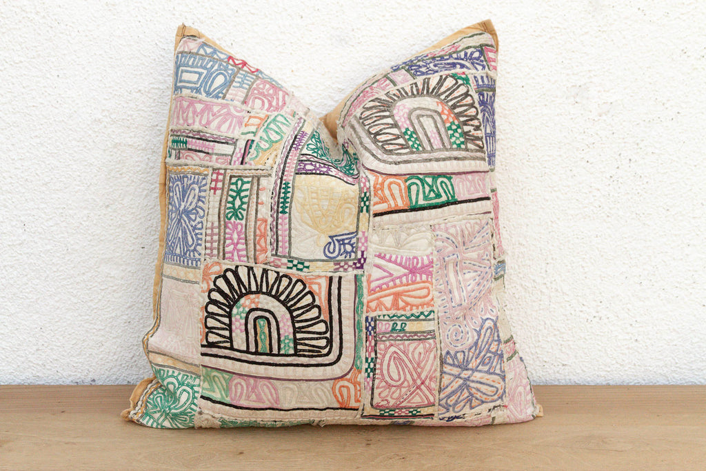 Large Pastel Heritage Antique Jaisalmer Pillow (Trade)