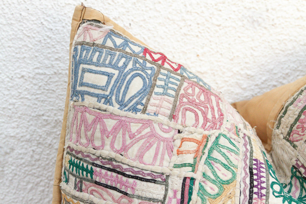 Large Pastel Heritage Antique Jaisalmer Pillow (Trade)