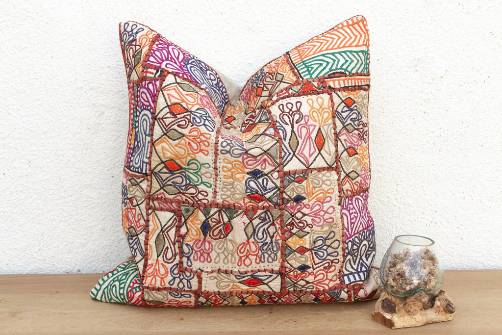 Large Bohemian Jaisalmer Antique Pillow