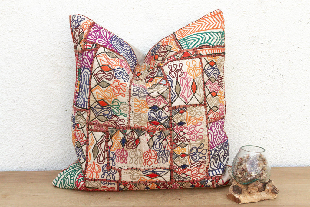 Large Bohemian Jaisalmer Antique Pillow