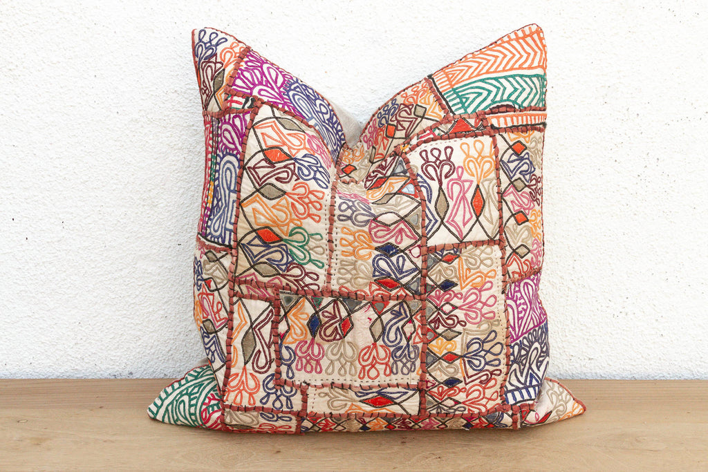 Large Bohemian Jaisalmer Antique Pillow