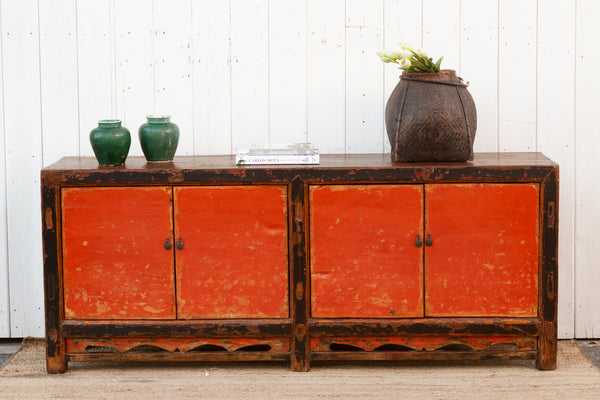 Antique Chinese Cheng' Se Painted Sideboard