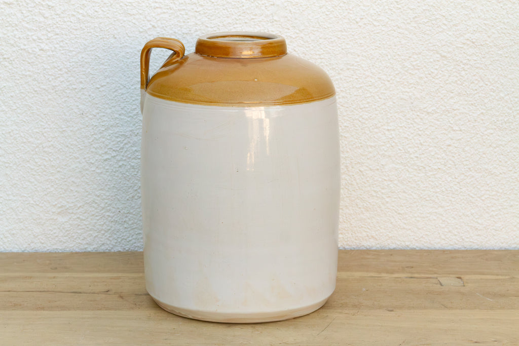 Vintage Two Tone Glazed Kitchen Canister