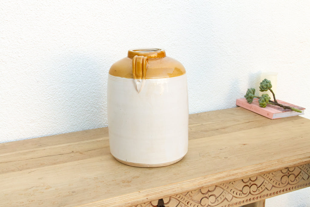Vintage Two Tone Glazed Kitchen Canister