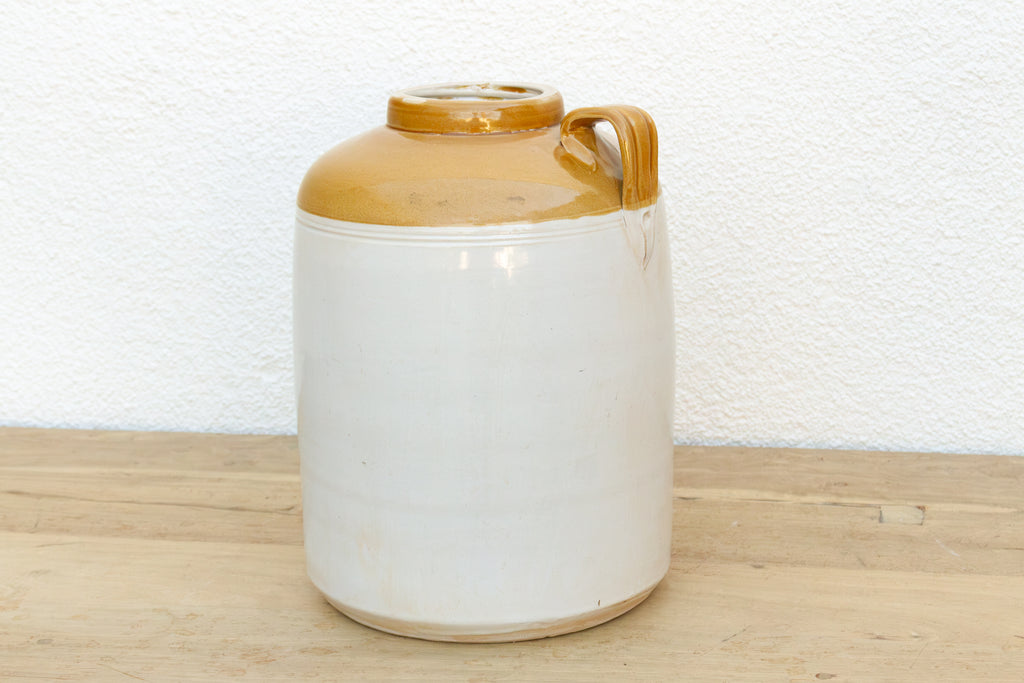 Vintage Two Tone Glazed Kitchen Canister