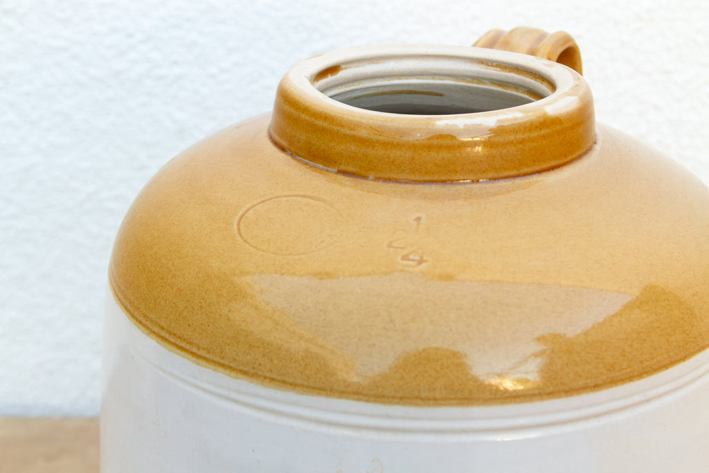 Vintage Two Tone Glazed Kitchen Canister