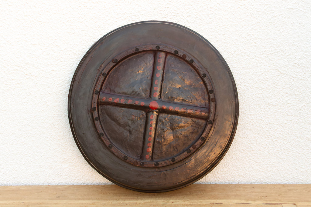Antique Burmese Bamboo Lacquer Round Tray