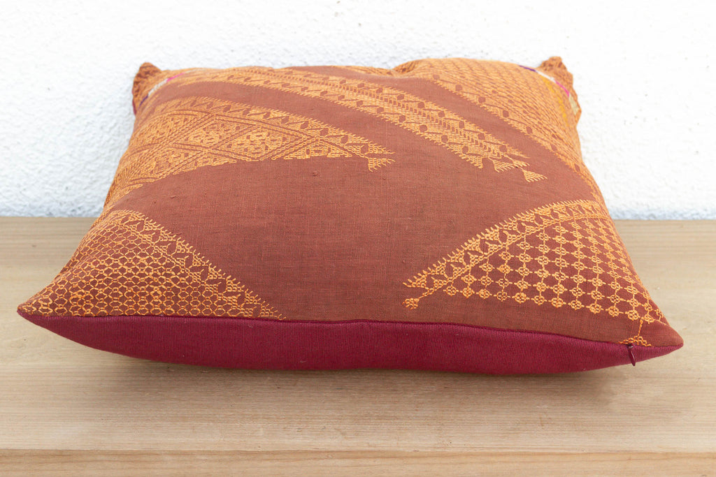 Patiala Starbust, Antique Phulkari Embroidered Pillow Cover (Trade)