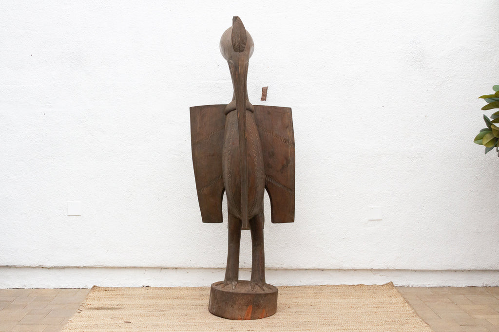 Majestic Oversize Senufo Bird African Sculpture