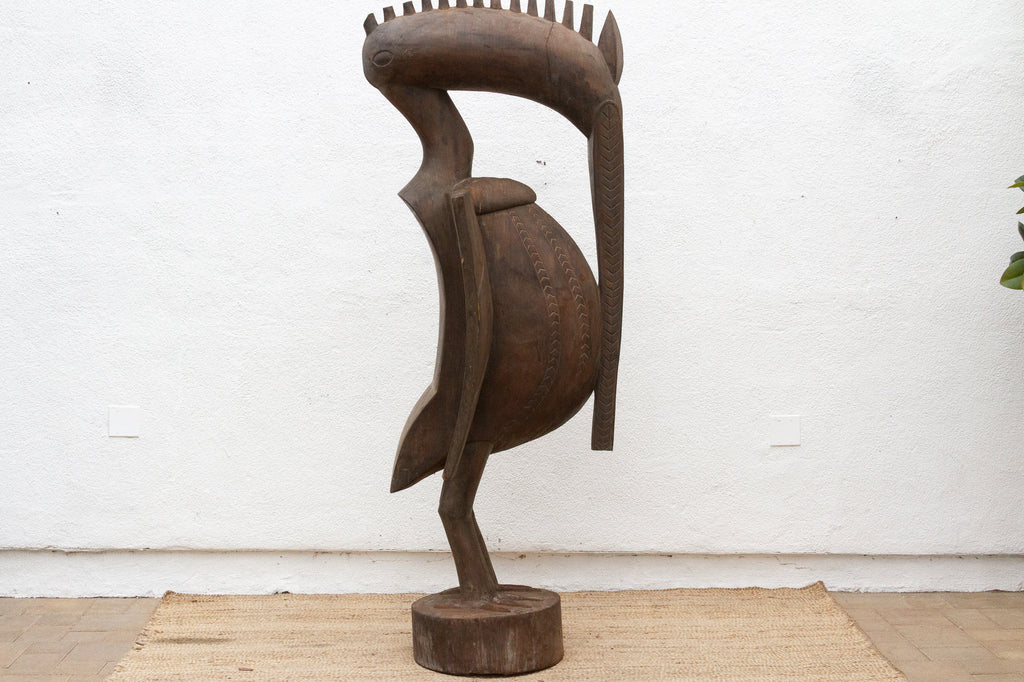 Majestic Oversize Senufo Bird African Sculpture
