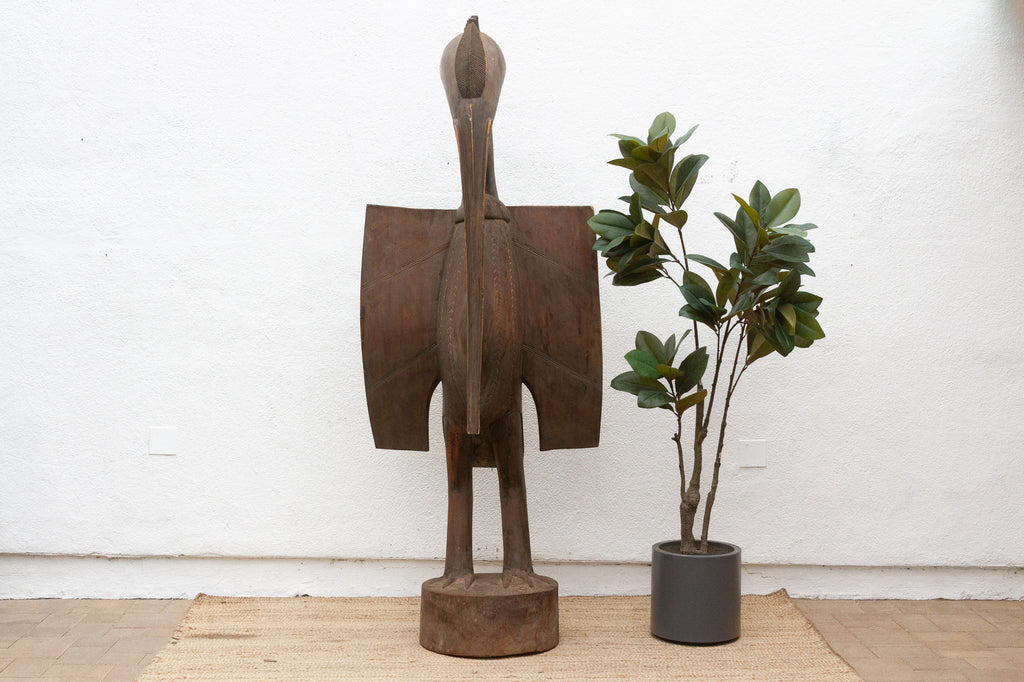 Antique Monumental African Bird from the Senufo Tribe
