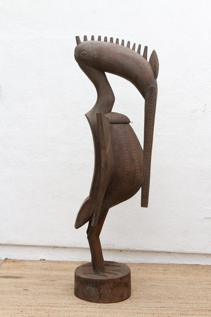 Antique Monumental African Bird from the Senufo Tribe