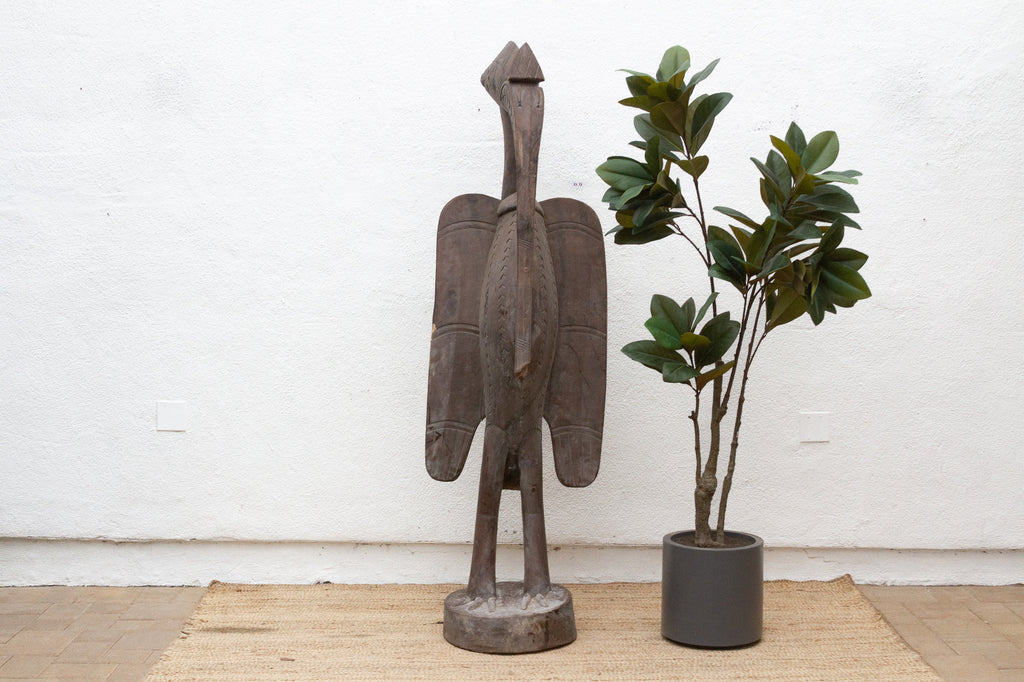 Ancient Savannah African Weathered Bird Statue