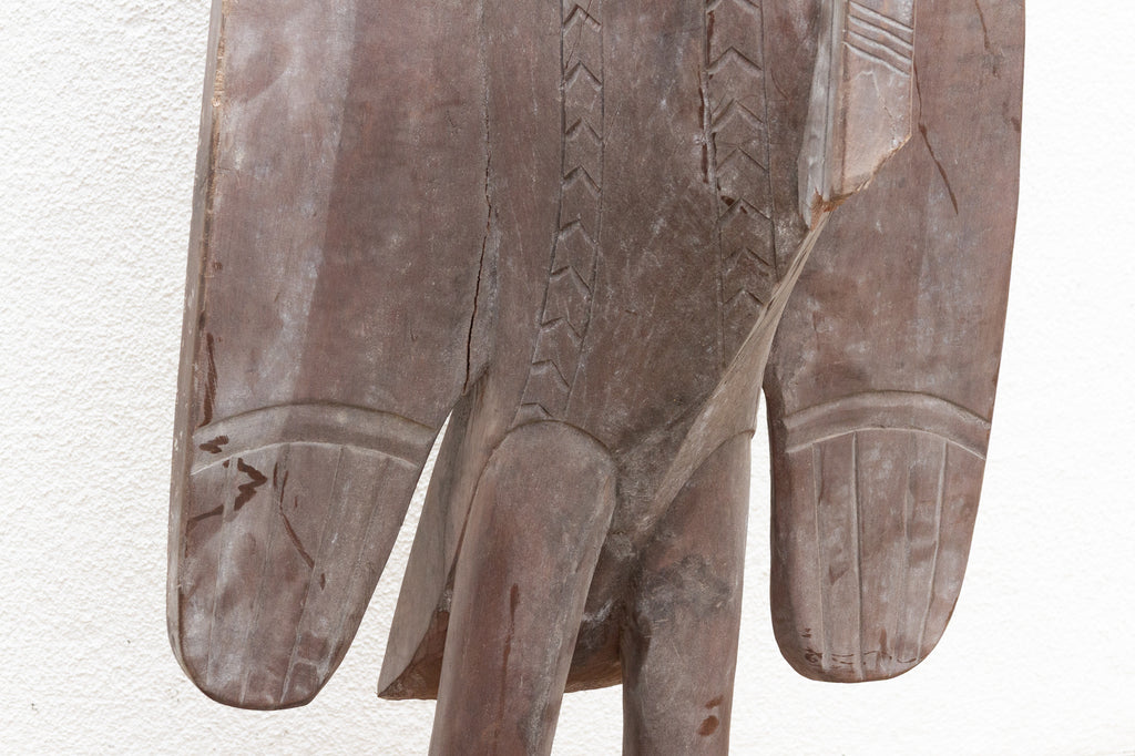 Ancient Savannah African Weathered Bird Statue