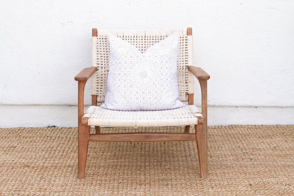 Mid-Century Classic, Wood & Woven Arm Chair