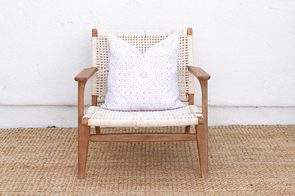 Mid-Century Classic, Wood & Woven Arm Chair