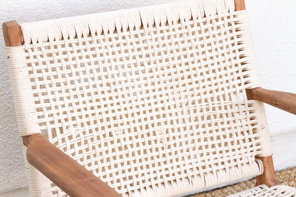 Mid-Century Classic, Wood & Woven Arm Chair
