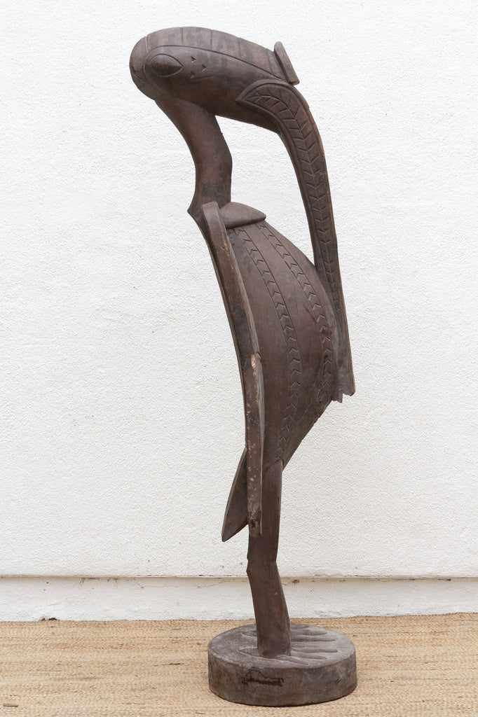 Ancient Savannah African Weathered Bird Statue