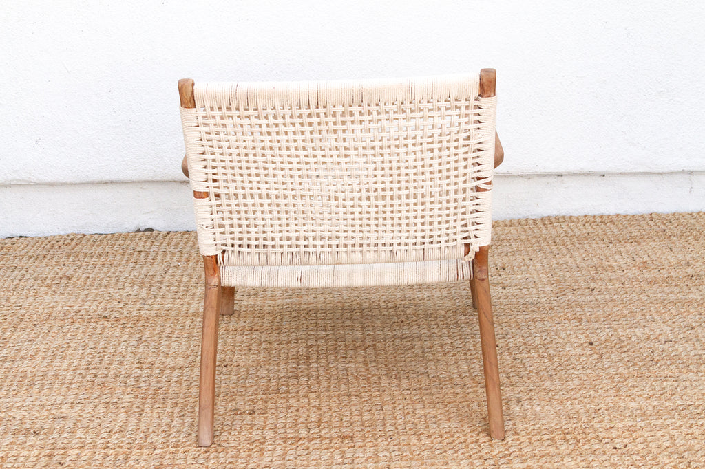 Mid-Century Classic, Wood & Woven Arm Chair