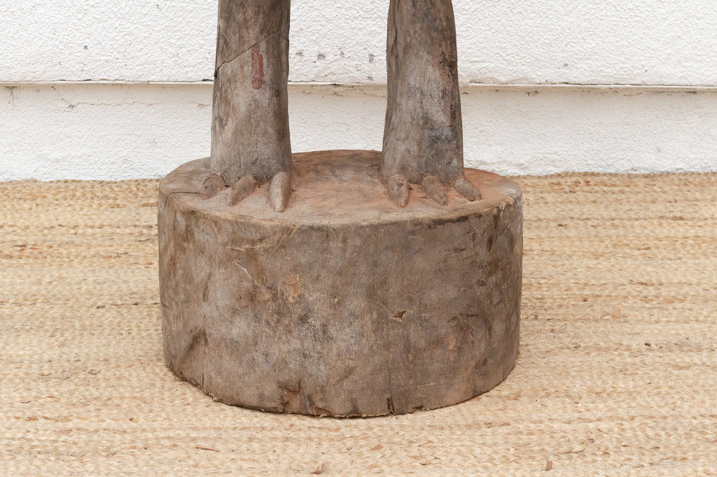 Tall African Fallen Wings Hornbill With Tribal Painted Marks