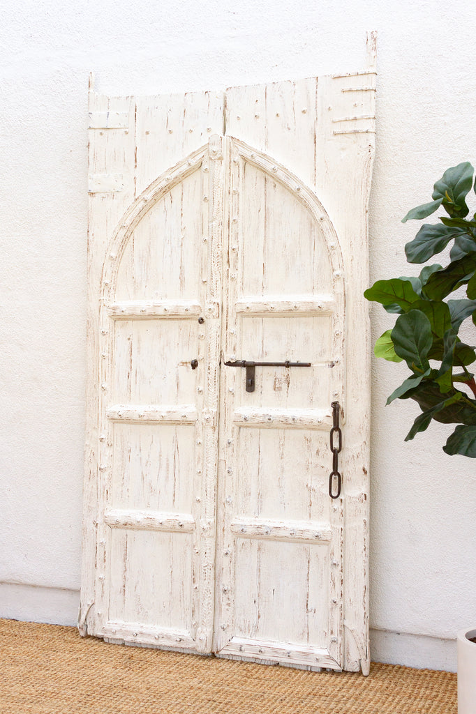 Early 1800's Palace Gates, Antique Indian Arched Doors