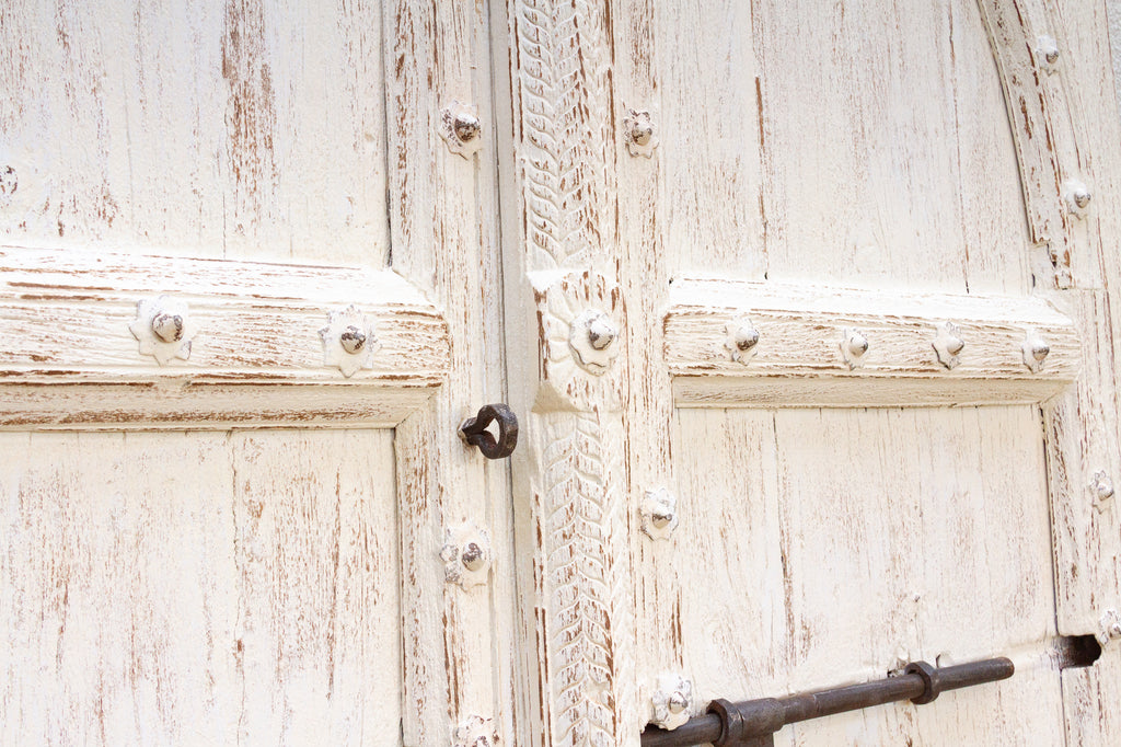 Early 1800's Palace Gates, Antique Indian Arched Doors