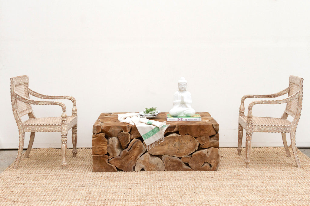 Robust Teak Mosaic Coffee Table