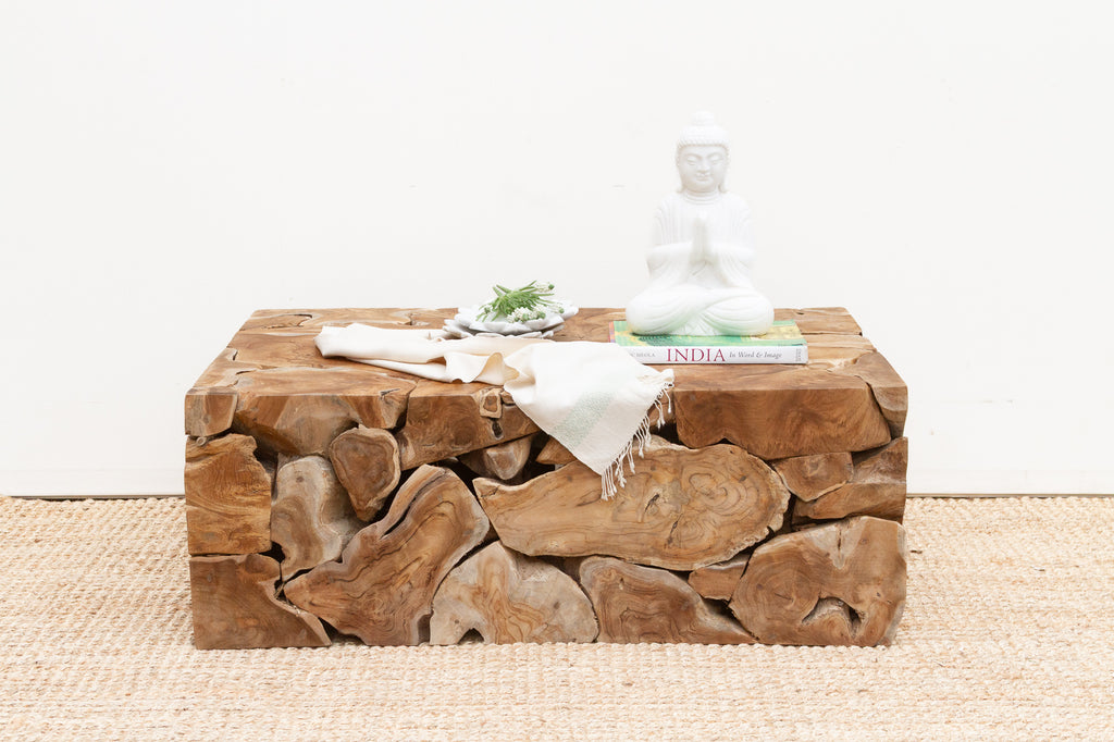 Robust Teak Mosaic Coffee Table