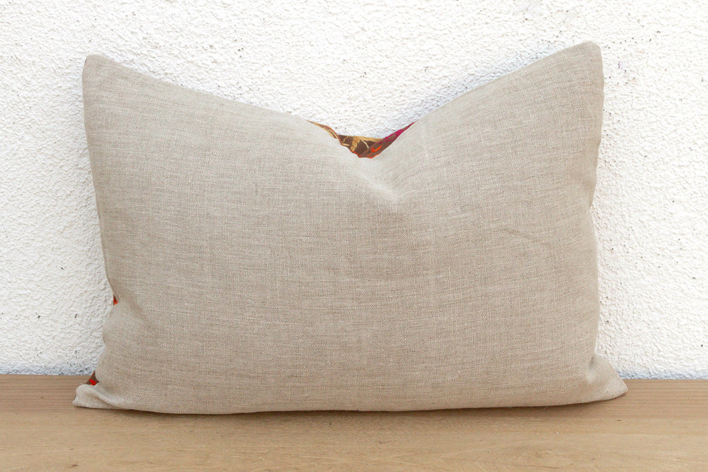Khanna Knot, Antique Phulkari Lumbar Pillow Cover