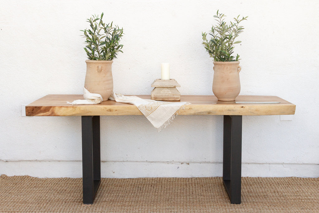 Live Edge Thick Top Dining Table