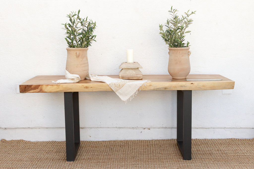 Live Edge Thick Top Dining Table