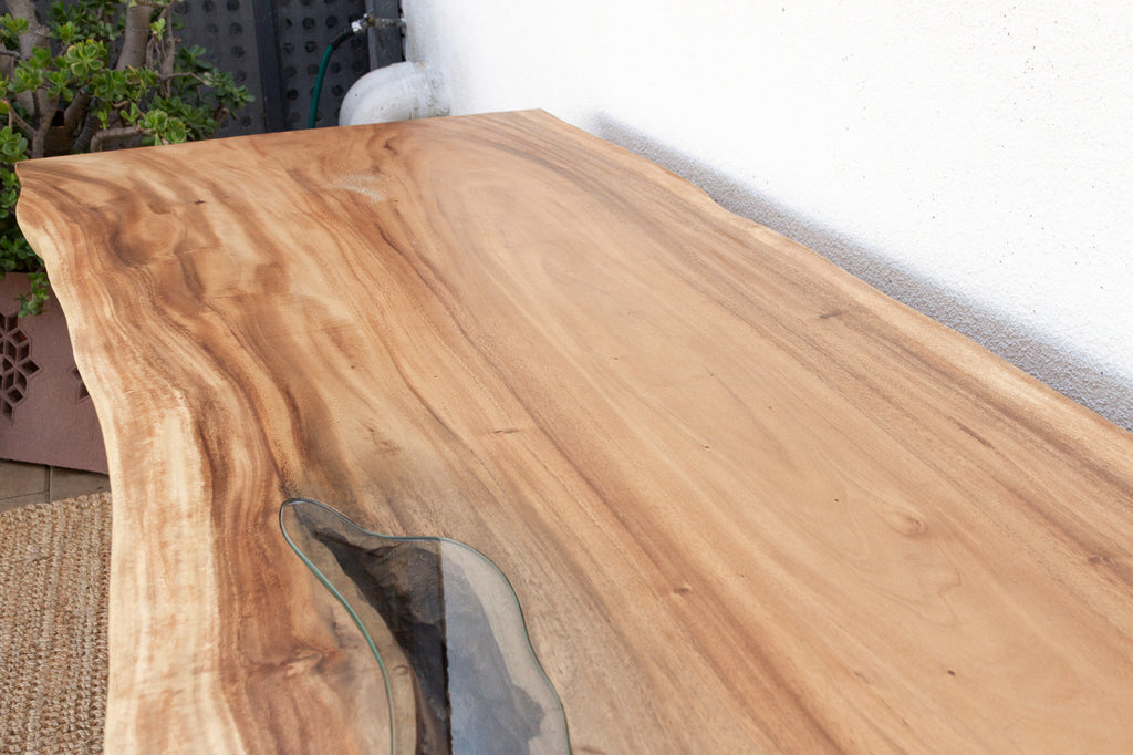 Live Edge Thick Top Dining Table