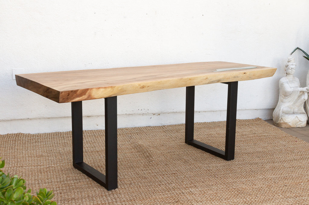 Live Edge Thick Top Dining Table