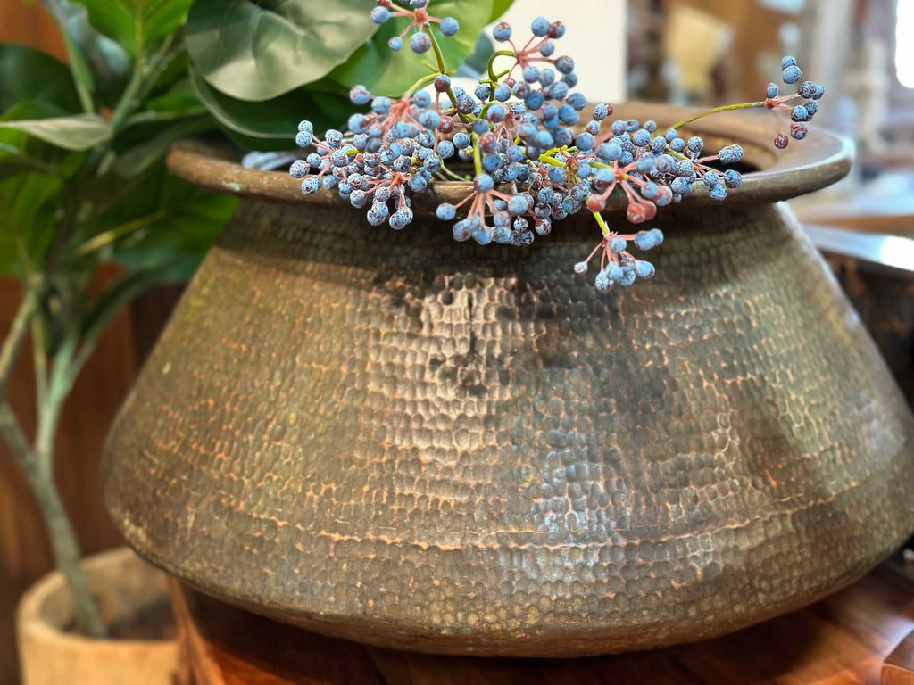 copper planter pot Antique Large Southern Indian Copper Pot– DE-COR