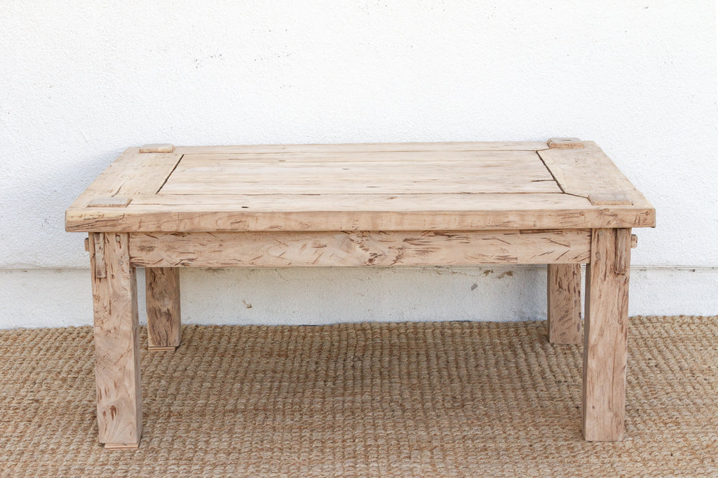 Rustic Sun Bleached Teak Coffee Table