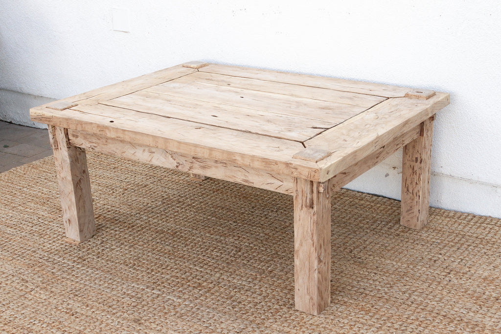 Rustic Sun Bleached Teak Coffee Table
