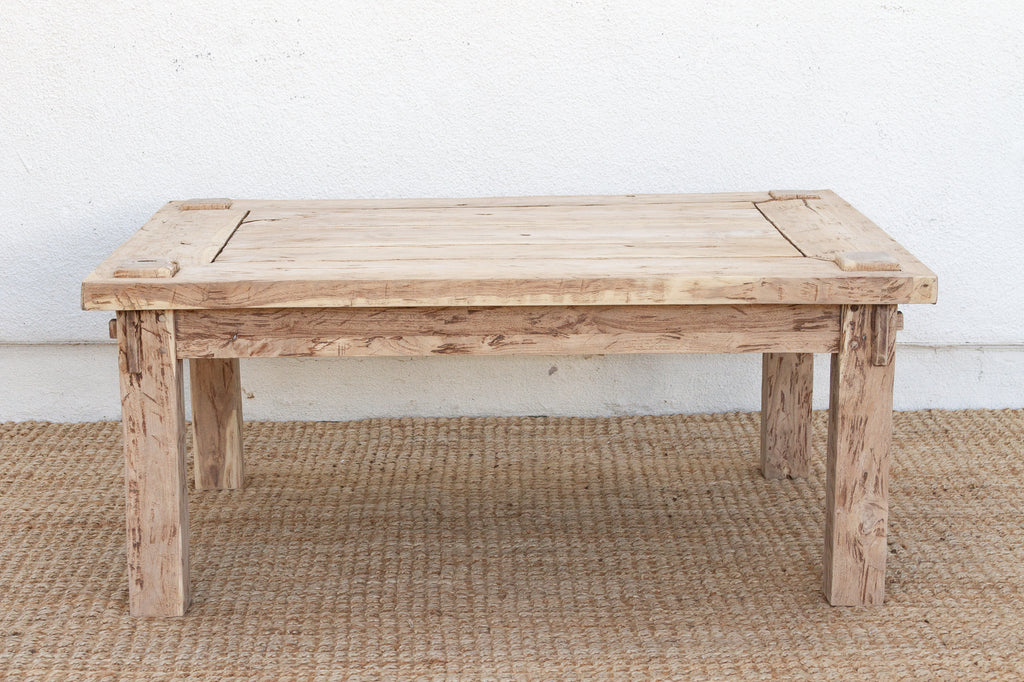 Rustic Sun Bleached Teak Coffee Table