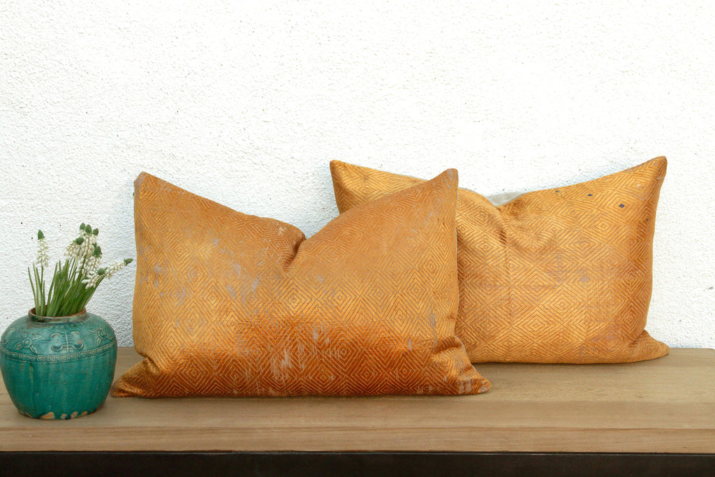 Maharaja's Accord, Set of 2 Heirloom Bagh Phulkari Pillows