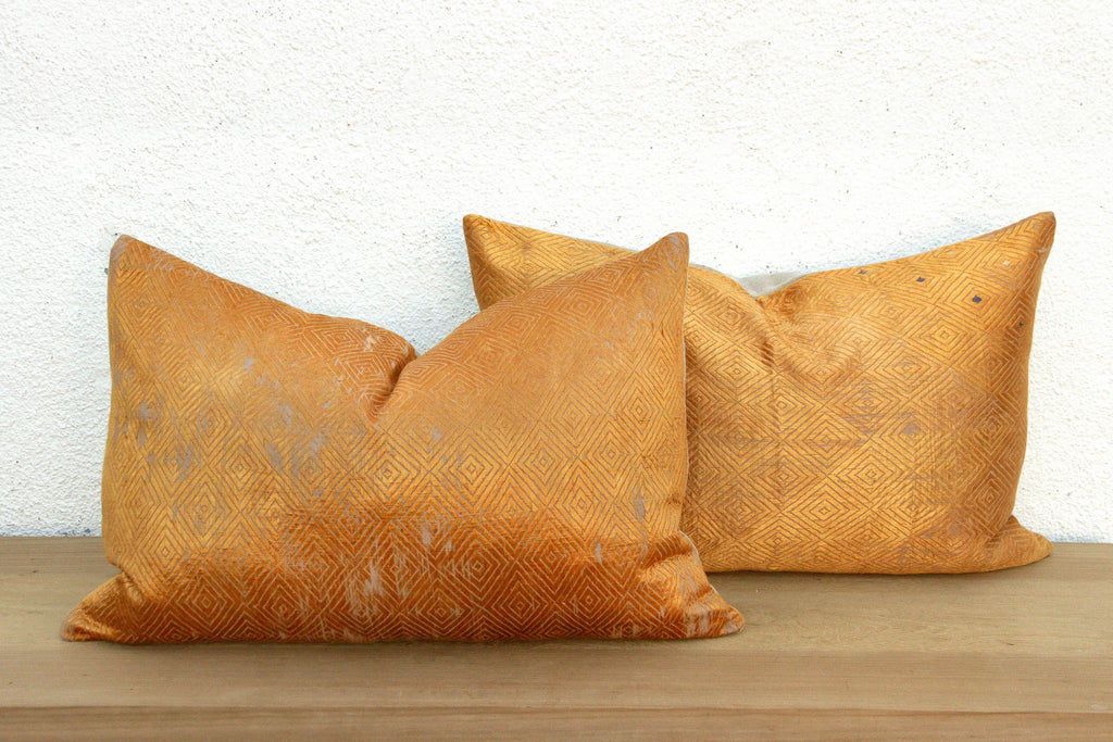 Maharaja's Accord, Set of 2 Heirloom Bagh Phulkari Pillows