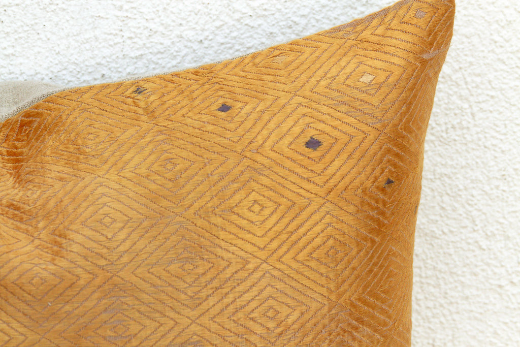 Maharaja's Accord, Set of 2 Heirloom Bagh Phulkari Pillows
