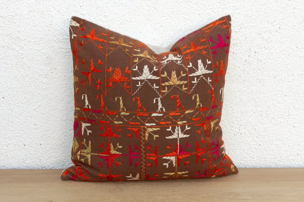Punjab Heriloom, Antique Phulkari Pillow Cover (Trade)