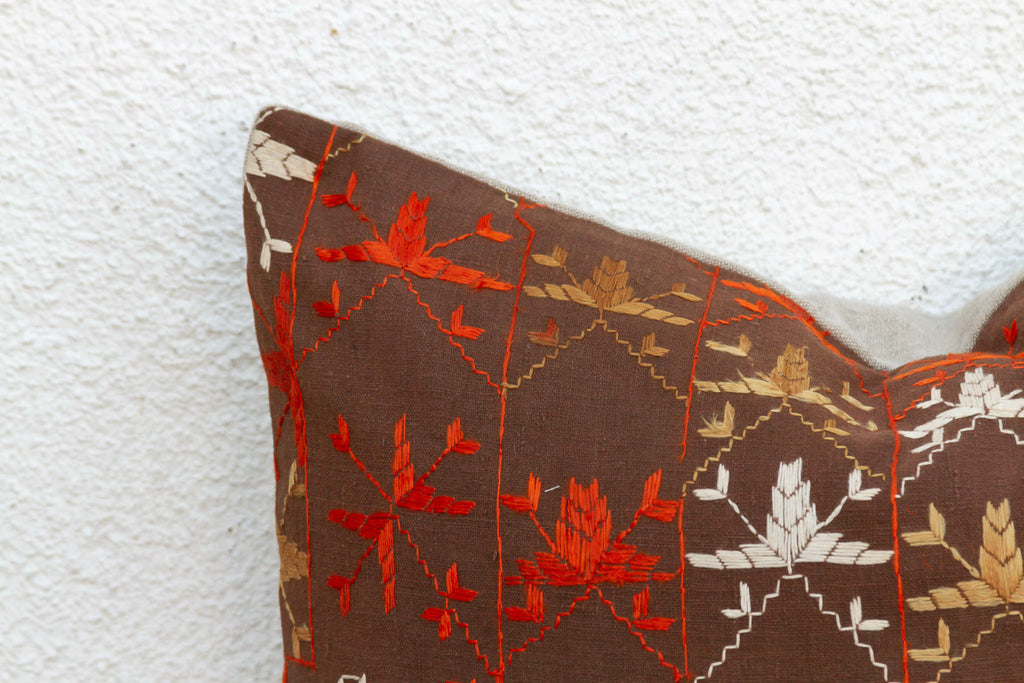 Punjab Heriloom, Antique Phulkari Pillow Cover (Trade)