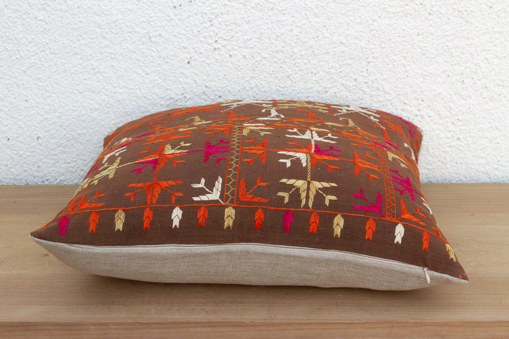 Punjab Heriloom, Antique Phulkari Pillow Cover (Trade)