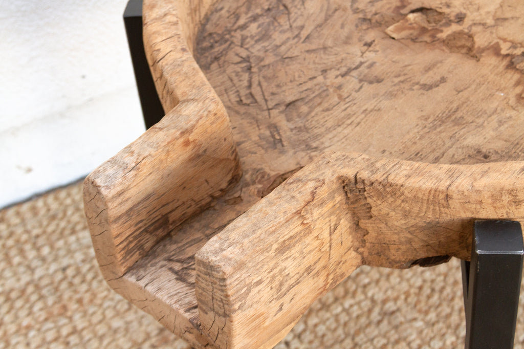 Antique French Dough Bowl Table