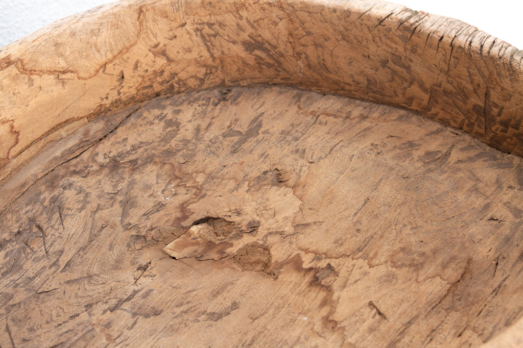 Antique French Dough Bowl Table