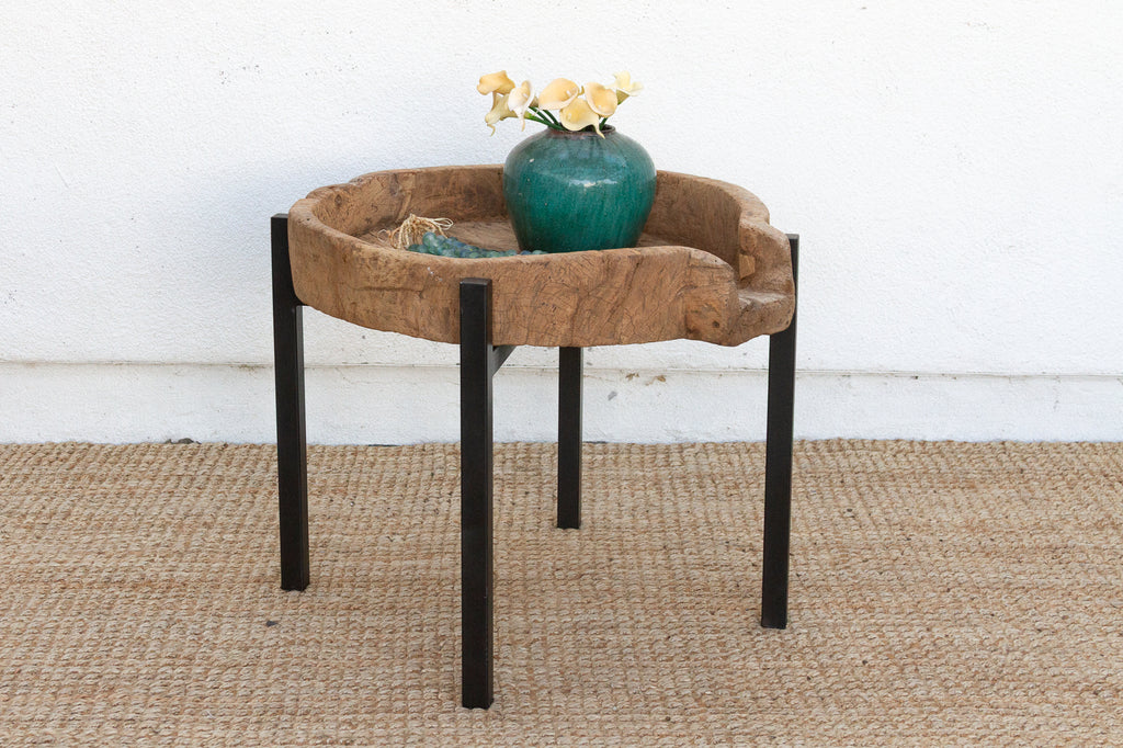 One-Of-A-Kind Rustic Bowl Table