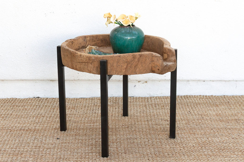 One-Of-A-Kind Rustic Bowl Table