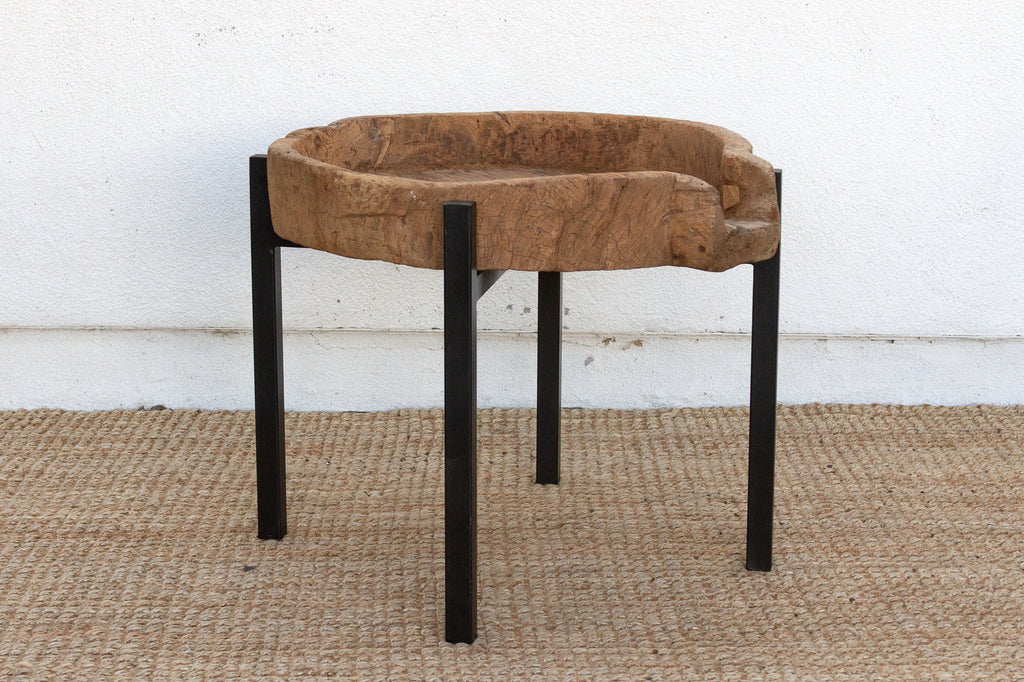 One-Of-A-Kind Rustic Bowl Table