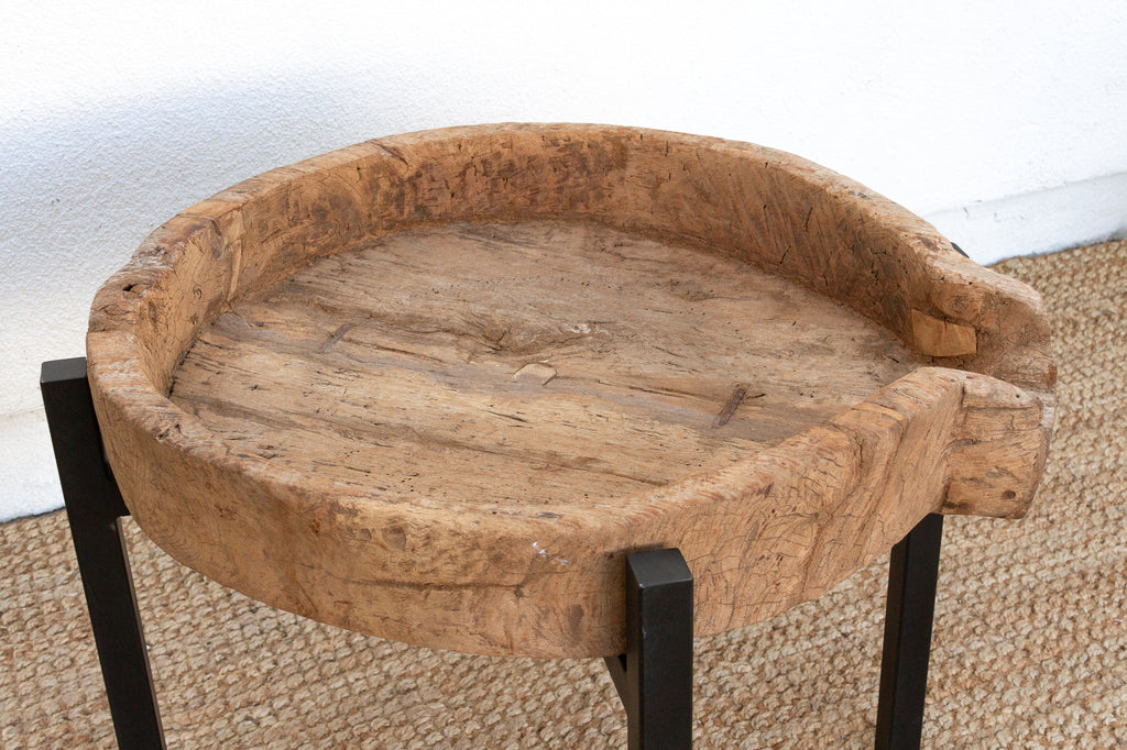 One-Of-A-Kind Rustic Bowl Table