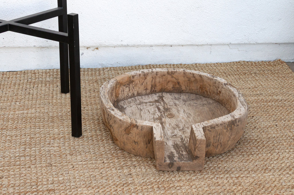 French Farmhouse Dough Bowl End Table